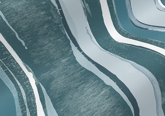 Waterfall Stripe, Agave - Roller Blind - Image 4